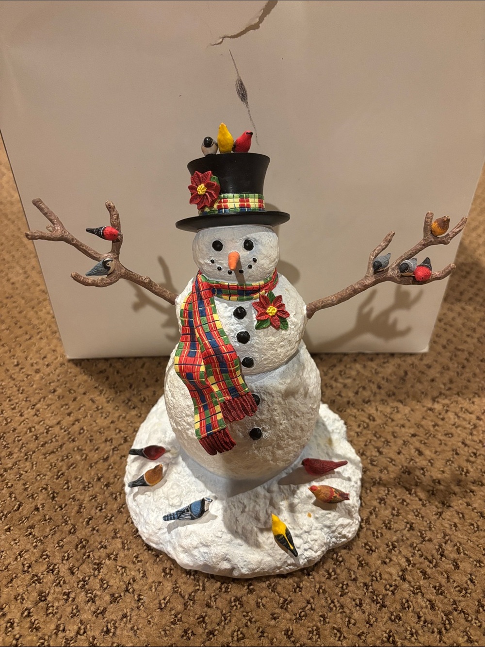 Lenox Feathered Friends Snowman Figurine with birds